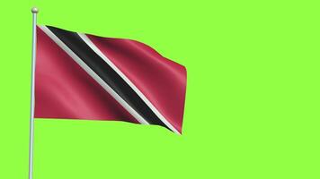 trinidad och tobago flagga långsam rörelse video