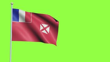 Wallis and Futuna Flag Slow Motion video