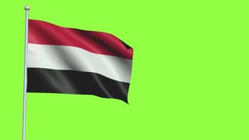 Yemen Flag Slow Motion video