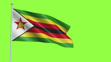 zimbabwe flagga långsam rörelse video