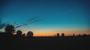 Countryside at dusk video