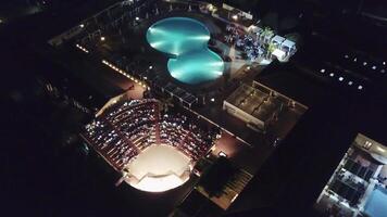 Aerial resort night view 2 video