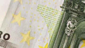 Euro banknotes detail 3 video