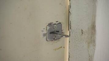 Key lock old armored door video