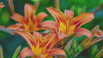 Orange flower macro 4 video