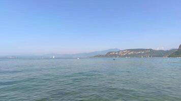 View of Garda lake in Italy from Bardolino 6 video