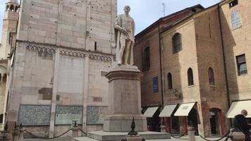 MODENA ITALY 1 OCTOBER 2020 Piazza torre in Modena in english Tower square in Modena video