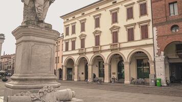 ROVIGO ITALY 14 OCTOBER 2021 Vittorio Emanuele Secondo king of Italy statue in Rovigo in Italy video