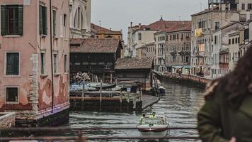 Venise Italie 6 janvier 2023 Venise ville vue dans une nuageux journée dans hiver saison video