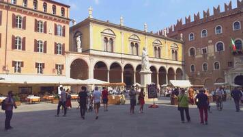 VERONA ITALY 11 SEPTEMBER 2020 View of Piazza dei Signori Signori square in English in Verona in Italy video