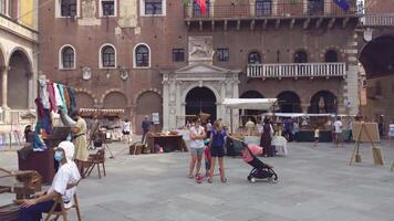 Verona Italien 11 September 2020 Aussicht von Piazza dei signori signori Platz im Englisch im Verona im Italien video