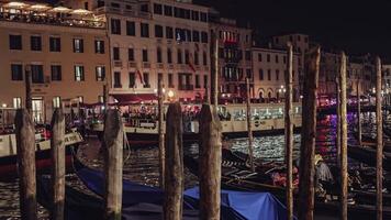 Venecia Italia 6 6 enero 2023 Venecia paisaje a oscuridad y noche hora escena video