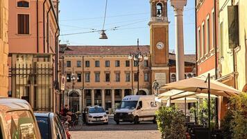 Rovigo Italy 29 july 2022 Rovigo city center view video