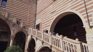 VERONA ITALY 10 SEPTEMBER 2020 Regione Palace with staircase in Verona in Italy video