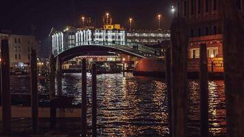 Venice Italy 6 January 2023 Venice landscape at dusk and night time scene video