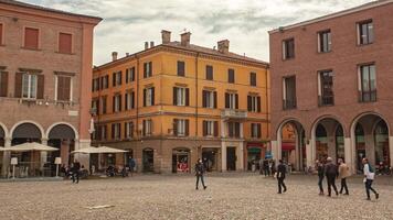 MODENA ITALY 1 OCTOBER 2020 Piazza Grande in Modena in Italy in English Grande square in Modena video