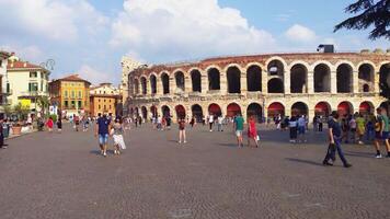 VERONA ITALY 10 SEPTEMBER 2020 View of Arena of Verona in Italy video