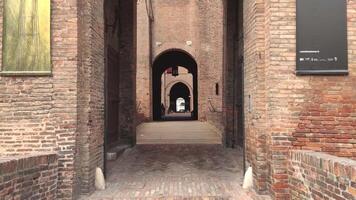 ferrara Italien 29 juli 2020 medeltida slott av ferrara de historisk italiensk stad video