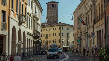 treviso Italien 14 augusti 2020 landskap av byggnader i treviso i Italien video