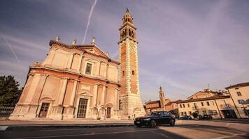 View of the historic center of Lendinara a small Italian village in the north east of the peninsula video