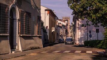 ver de el histórico centrar de lendinara un pequeño italiano pueblo en el norte este de el península video