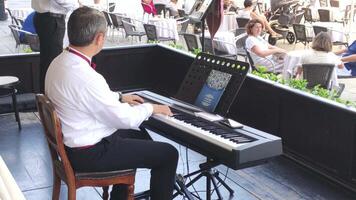 Venedig Italien 5 juli 2020 musiker i Venedig på san marco fyrkant video