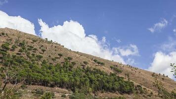 temps laps des nuages mouvement derrière le colline dans une venteux journée video