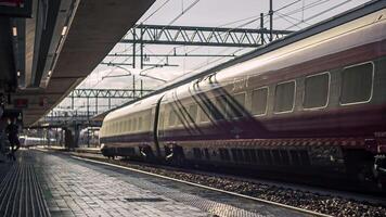 Padua Italien 18 Juli 2020 Züge ziehen um im das Bahnhof video