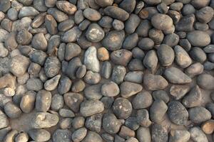 abstract sea stone texture. sea pebbles photo