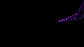 purple color abstract designed particles slowly moving on black background, purple particles background video