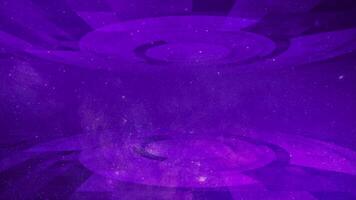 Abstract 3d technology futuristic concept background. Rotating 3d circle concept purple color background video