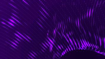 Hi-tech purple color glowing digital particles background, cyber technology looped background video