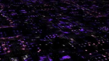 Abstract appearing and disappearing hi-tech 3d technology cyberspace background, sci-fi cyber loopable background video