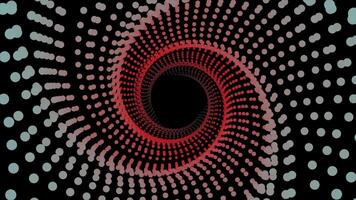 Sci-fi futuristic circular dots hi-tech rotating tunnel background, sci-fi colorful dots tunnel background video