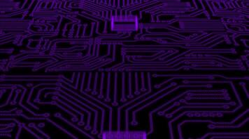 Hi-tech 3d circuit board pattern technology background, 3d mother board circuit sci-fi background video