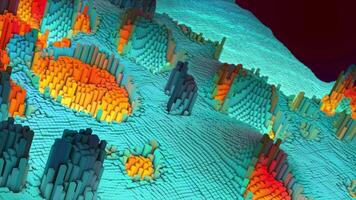 3d hi-tech Flerfärgad abstrakt mönster geometrisk teknologi abstrakt bakgrund video