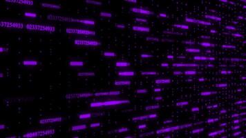 Motion graphic of digital technologic background.3D Big Data Digital binary code particles with futuristic matrix. Technological and connection motion background video