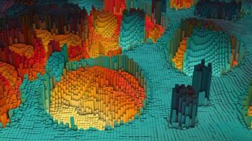 3d hi-tech Flerfärgad abstrakt mönster geometrisk teknologi abstrakt bakgrund video