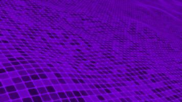 Abstract digital purple color wave with lines and dots wave background, digital big data wave technology background video