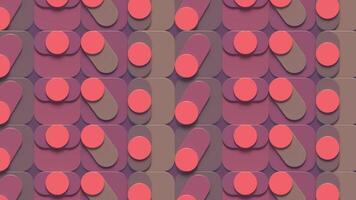 en mönster av cirklar och kvadrater i rosa och brun video