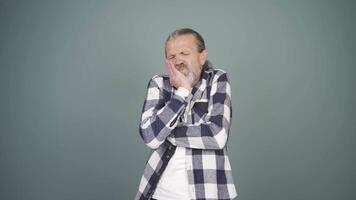 Man with toothache. video