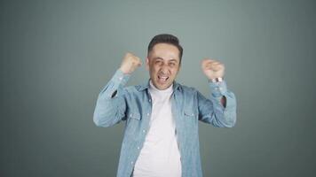 Man clapping excitedly to camera. video