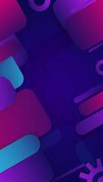 Blue Purple Gradient Abstract Vertical Geometric Background Animation video