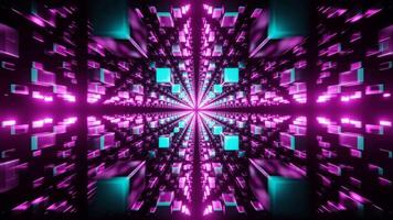 Cyan and Pink Abstract Cubic Dimension Background VJ Loop video