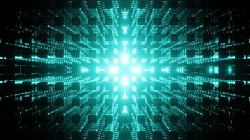 Cyan Abstract Cube Volume Background VJ Loop video