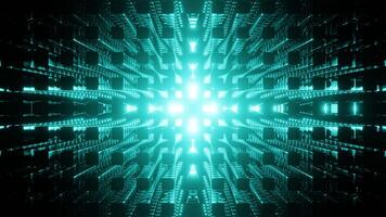 Cyan Abstract Cube Volume Background VJ Loop video