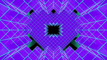 Purple and Turquoise Through Pixel Heart Background VJ Loop video