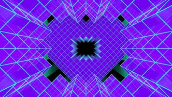 Purple and Turquoise Through Pixel Heart Background VJ Loop video