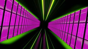 Pink and Lime Side Cylinders Tunnel Background VJ Loop video