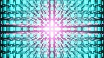 Cyan and Pink Abstract Cube Volume Background VJ Loop video